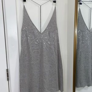 New gray sequin mini dress